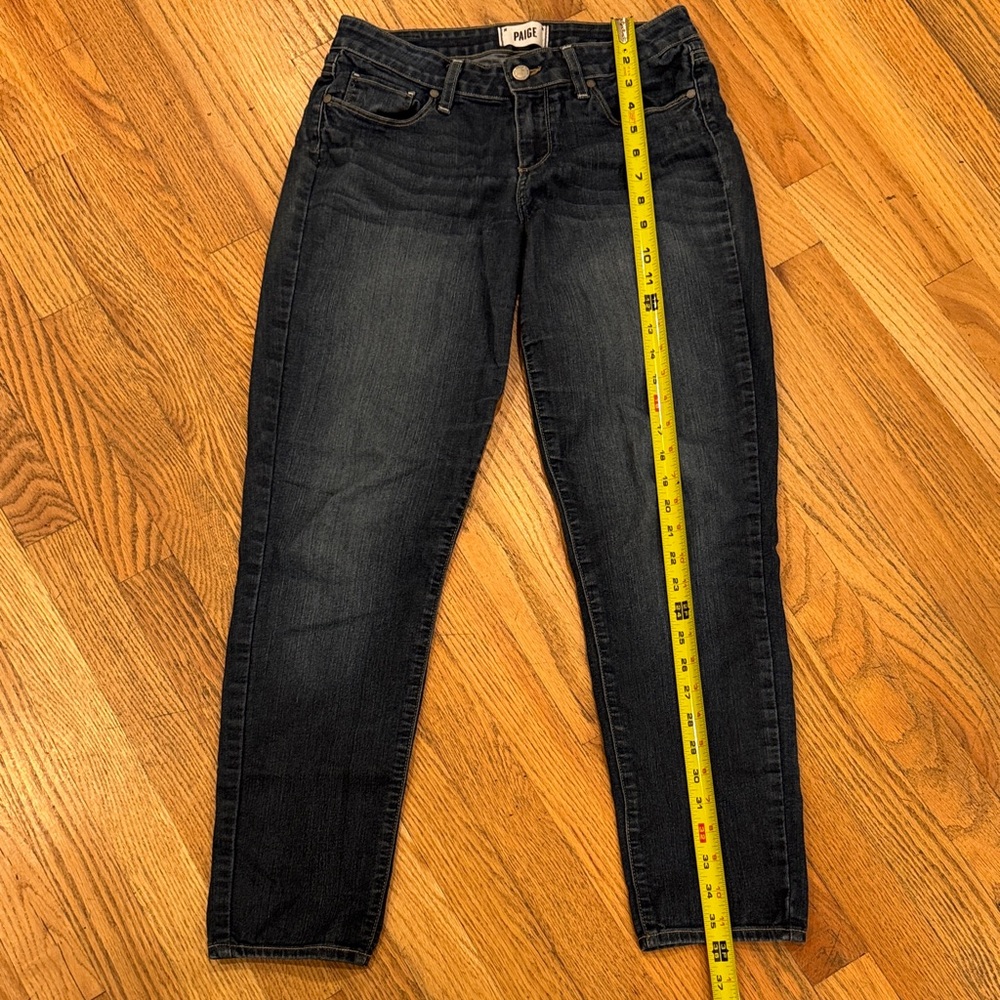 PAIGE Women's Dark Wash Skinny Jeans - Picture 4 of 11